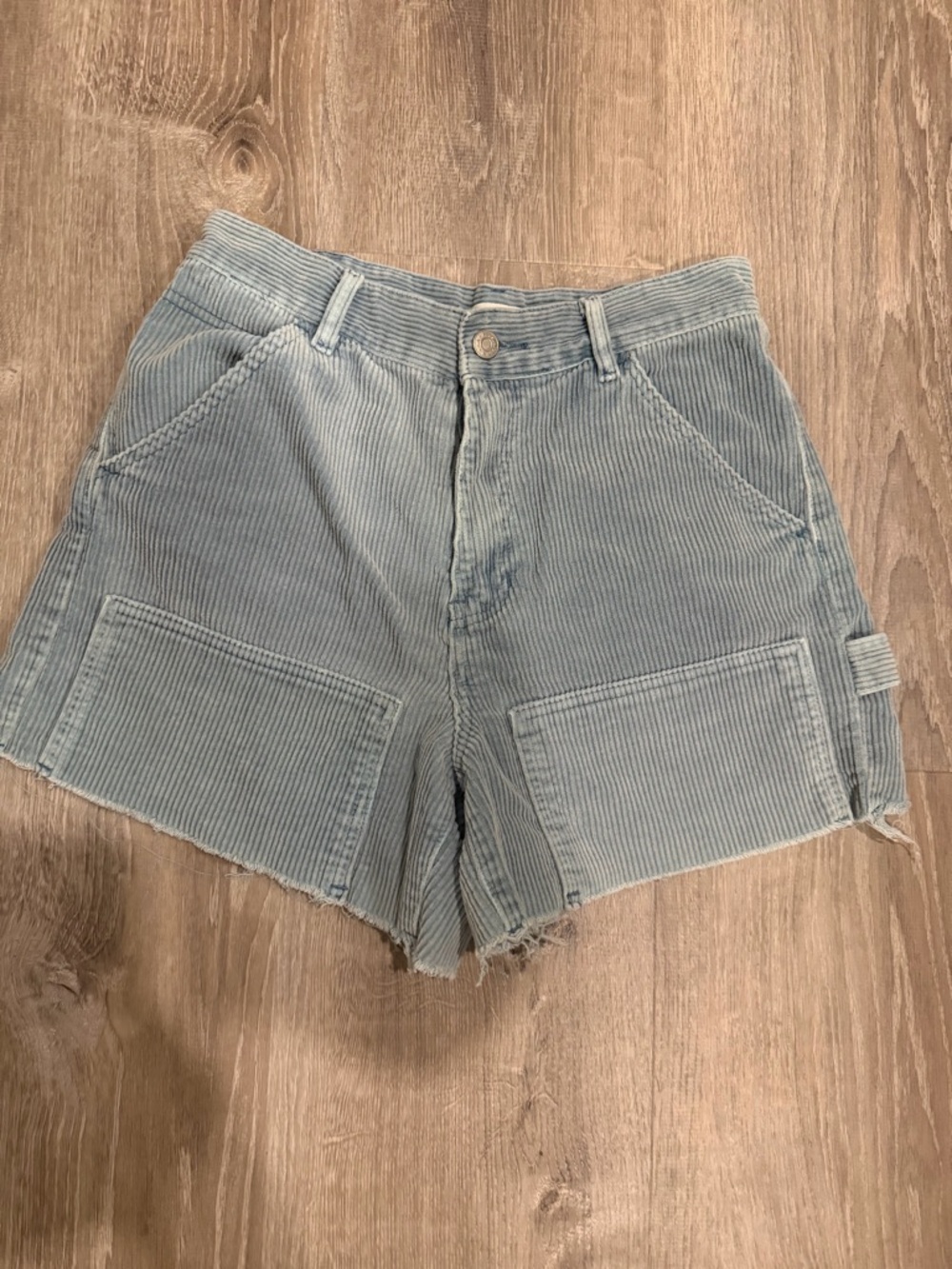 PacSun Light Blue Corduroy Cargo Shorts